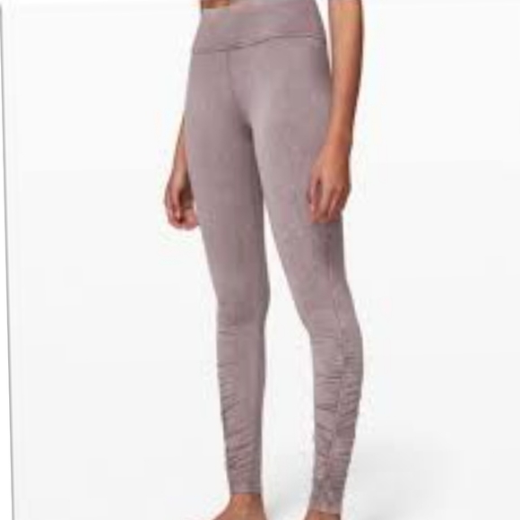 lululemon athletica Pants - Lululemon Glow Half Moon Ruched Leg Full Length Yoga Workout Leggings Size 10